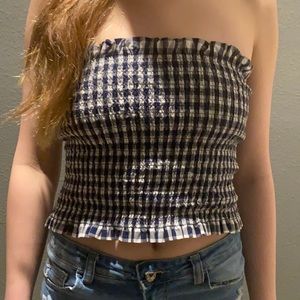 Plaid tube top